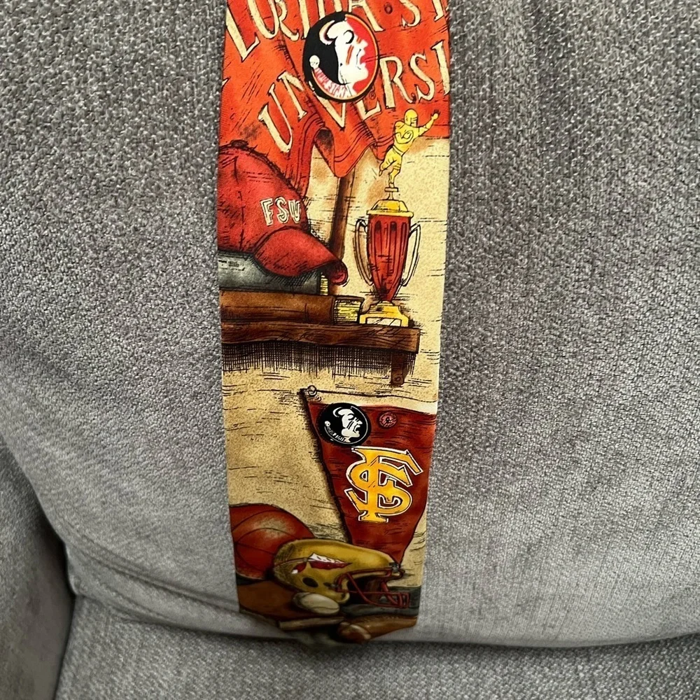 Men's Eagles Wings Florida State University Seminoles Neck Tie